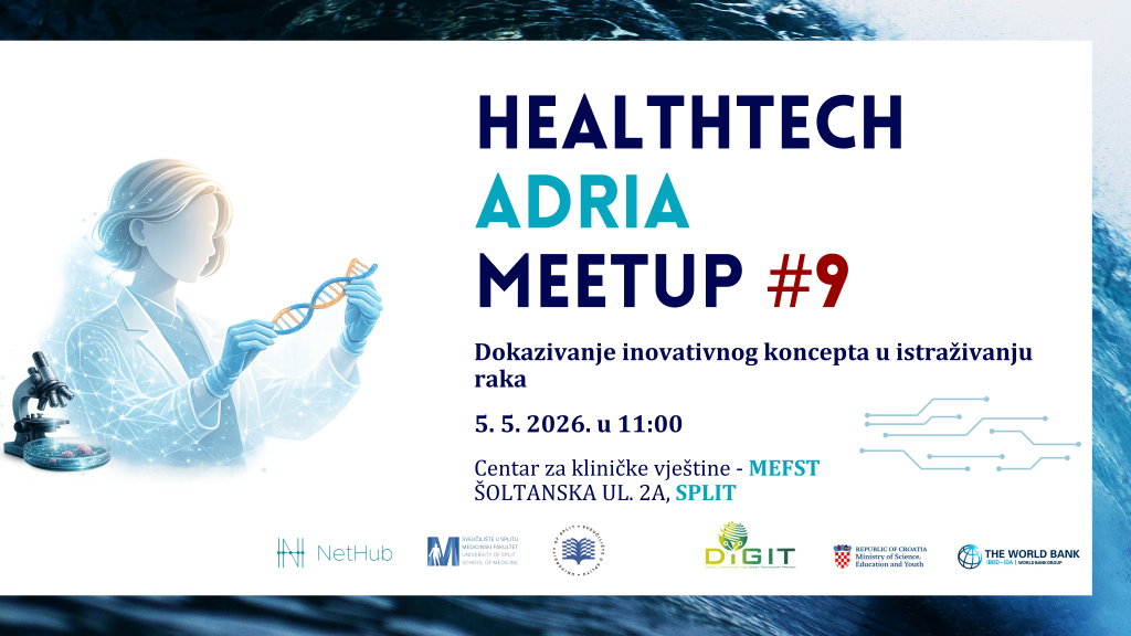 Deveto izdanje Healthtech Adria Meetupa održat će se 5. svibnja 2026. na MEFST-u